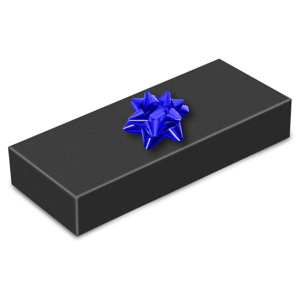 Professional Gift Wrap Service - Black with Blue Bow