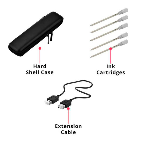 Pro Accessories Pack (Hard Shell Case + Ink Cartridges + Extension Cable)